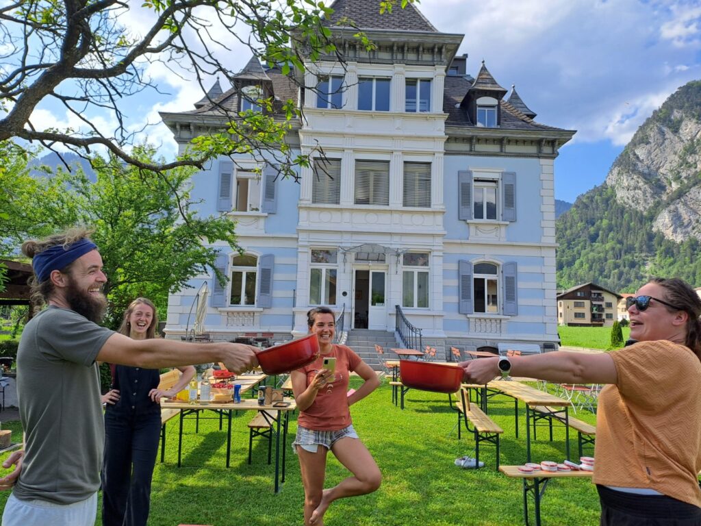 Cheese Fondue Cooking Class & at the Villa Fondue Villa & Garden