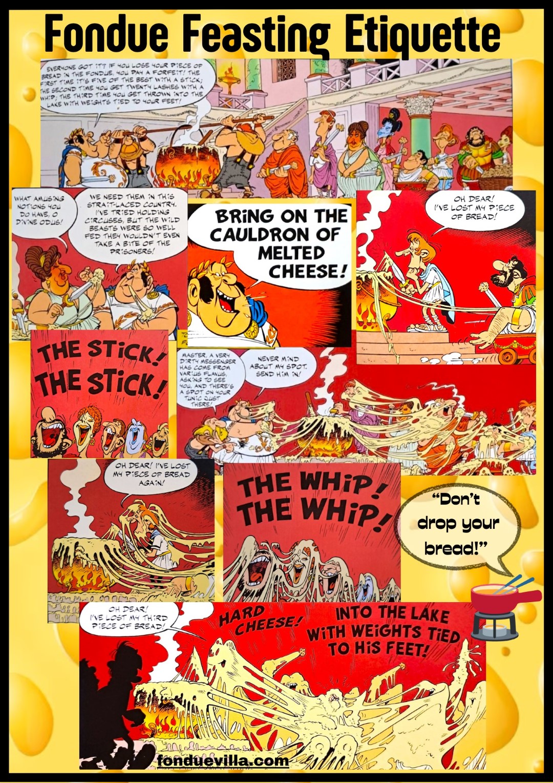 Swiss Fondue Rules & Feasting Etiquette by Asterix & Obelix Fondue