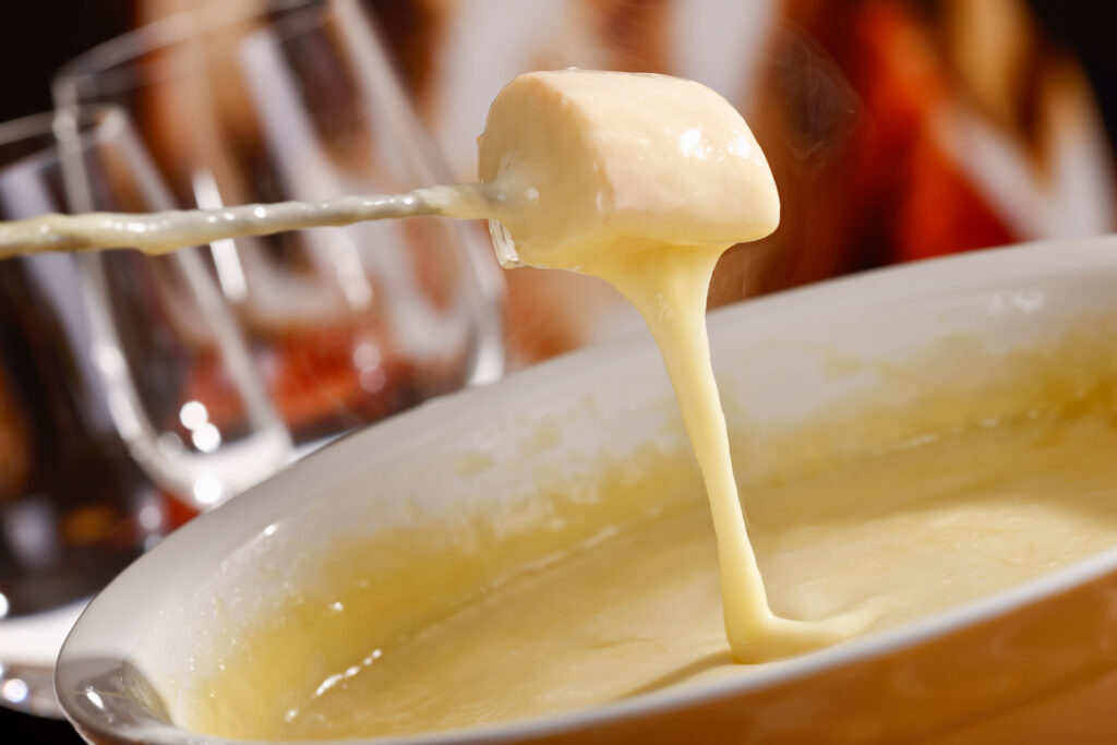 Lactosefree Cheese Fondue and its Swiss Cheese Secrets Fondue Villa